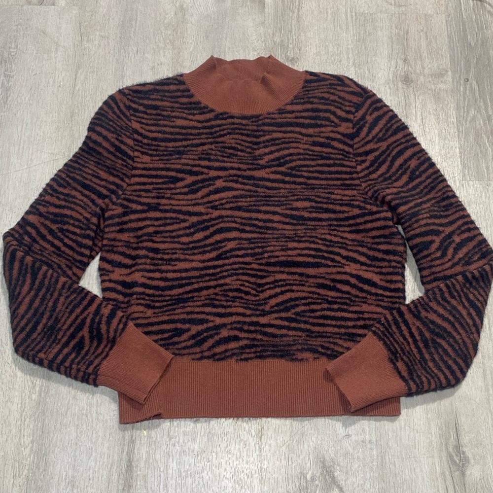 Express X Negin Mirsalehi Fuzzy Mock Neck Sweater